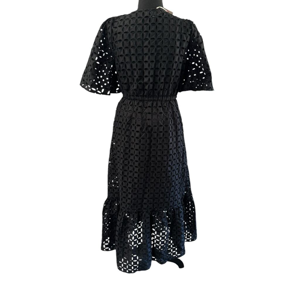NWT! Johnny Was Misty Eyelet Midi Dress in Black - Size Small (MSRP $388) - Picture 12 of 14